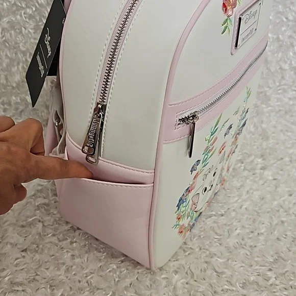 NWT Loungefly Aristocats embroidered floral mini backpack - Picture 2 of 12